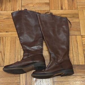 Franco Sarto Chestnut Leather Heeled Boots